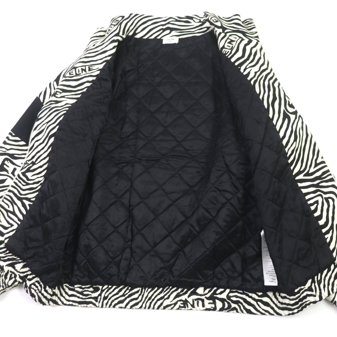 CELINE Track jacket 2Y880426S Outer: 100% polyester, Lining: 100% rayon, Filling: 100% polyester Black White mens L Used Authentic