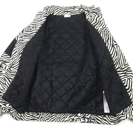 CELINE Track jacket 2Y880426S Outer: 100% polyester, Lining: 100% rayon, Filling: 100% polyester Black White mens L Used Authentic