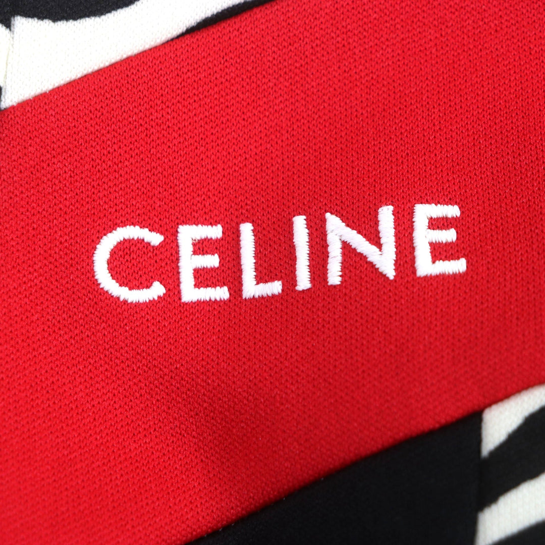 CELINE Track jacket 2Y880426S Outer: 100% polyester, Lining: 100% rayon, Filling: 100% polyester Black White mens L Used Authentic