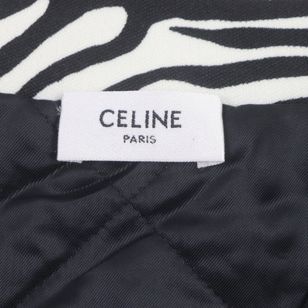 CELINE Track jacket 2Y880426S Outer: 100% polyester, Lining: 100% rayon, Filling: 100% polyester Black White mens L Used Authentic