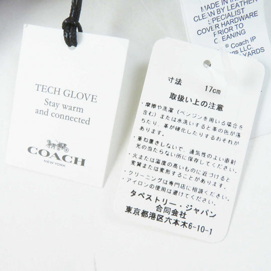 COACH gloves Main: Leather, Lining: 100% wool Red Women 7 Used Authentic