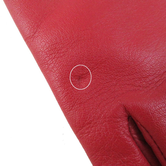 COACH gloves Main: Leather, Lining: 100% wool Red Women 7 Used Authentic