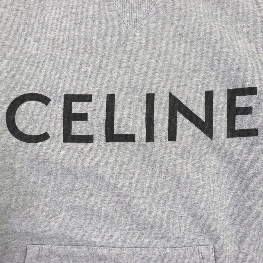 CELINE pullover 2Y819670Q Main: 100% cotton Grey Red Blue mens S Used Authentic