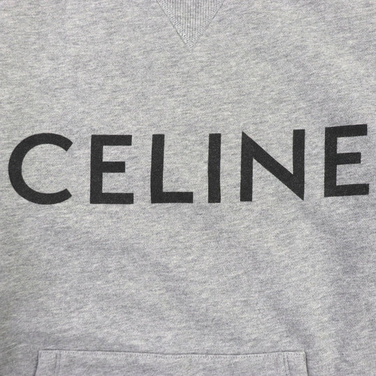 CELINE pullover 2Y819670Q Main: 100% cotton Grey Red Blue mens S Used Authentic