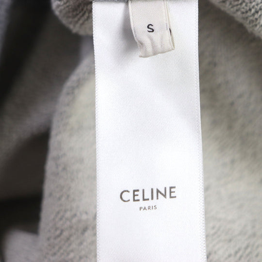 CELINE pullover 2Y819670Q Main: 100% cotton Grey Red Blue mens S Used Authentic