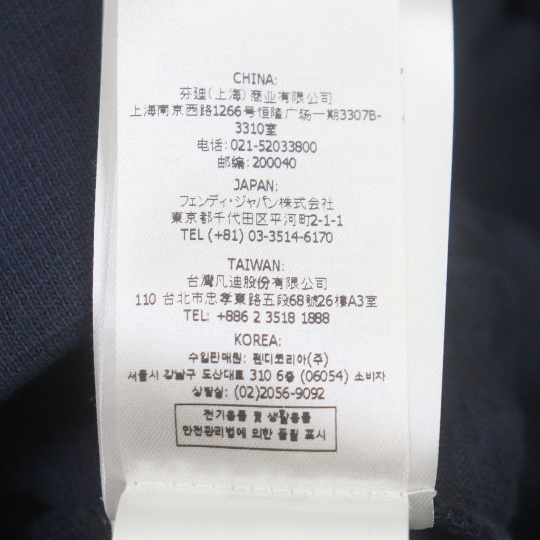 FENDI Shorts FB0689 Main: 87% cotton, Main: 13% nylon, Part: 100% cotton Navy mens 46 Used Authentic