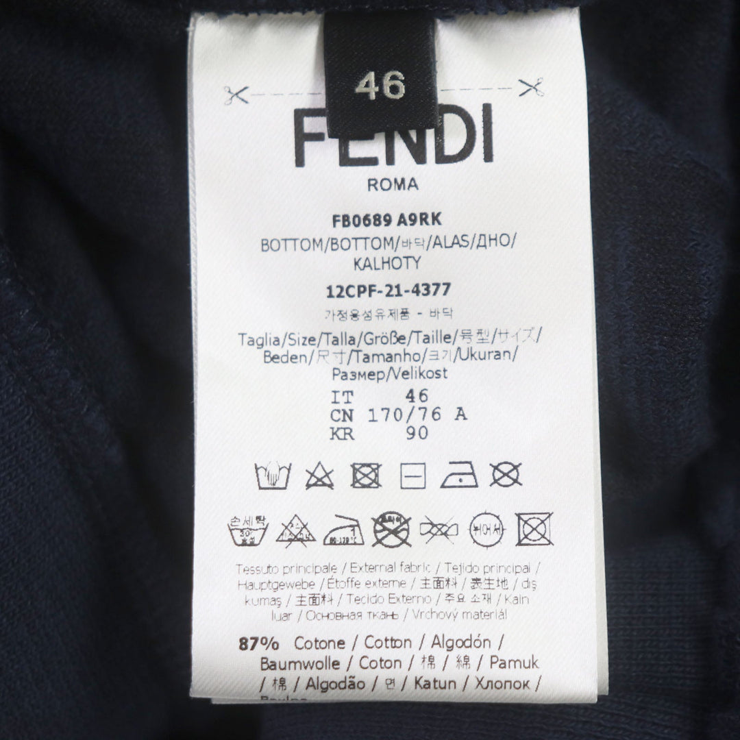 FENDI Shorts FB0689 Main: 87% cotton, Main: 13% nylon, Part: 100% cotton Navy mens 46 Used Authentic