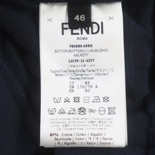 FENDI Shorts FB0689 Main: 87% cotton, Main: 13% nylon, Part: 100% cotton Navy mens 46 Used Authentic