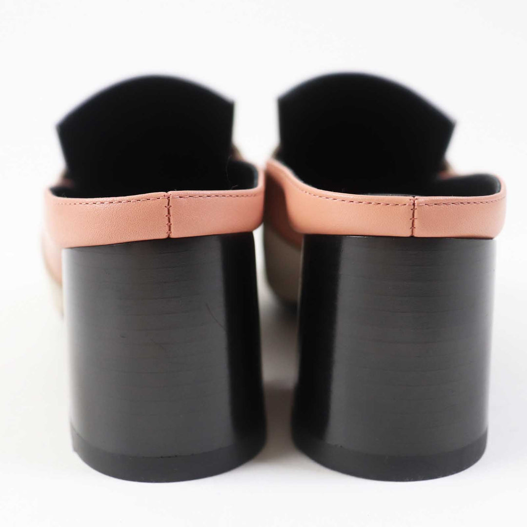 HERMES Mule Main: Leather Multi Blossom Women 36 1/2 Used Authentic