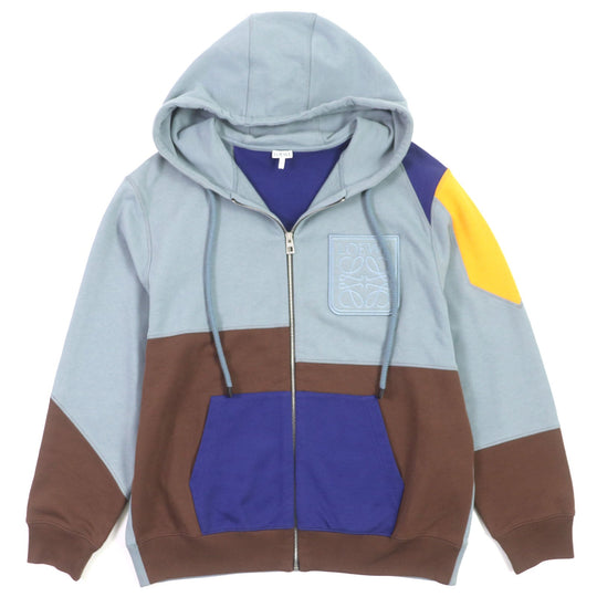 LOEWE Hoodie H526Y25J13 Main: 100% cotton, Part: 100% cotton, Leather part: Calfskin Multi mens M Used Authentic