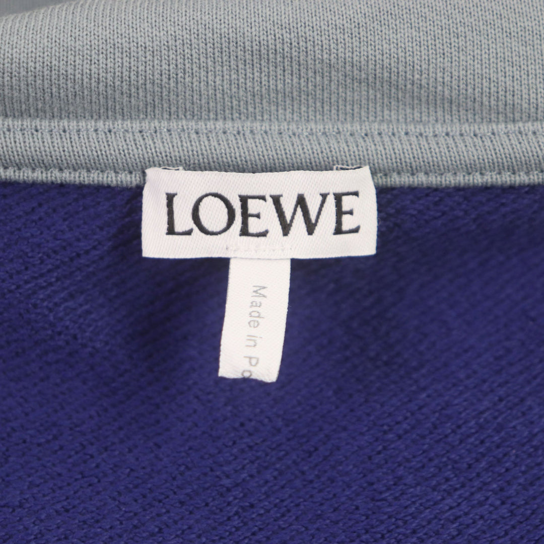 LOEWE Hoodie H526Y25J13 Main: 100% cotton, Part: 100% cotton, Leather part: Calfskin Multi mens M Used Authentic