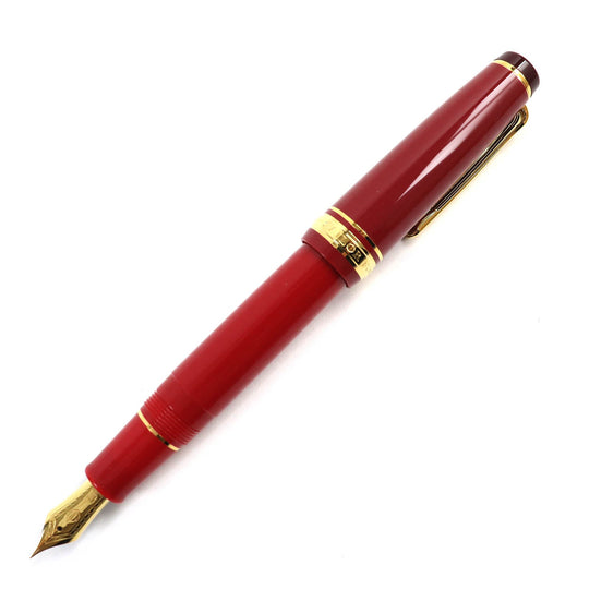 SAILOR fountain pen Body, PMMA resin, gold ion plating, nib: 14-year-old Red gold 60th Birthday Fountain Pen KAN mens Used Authentic