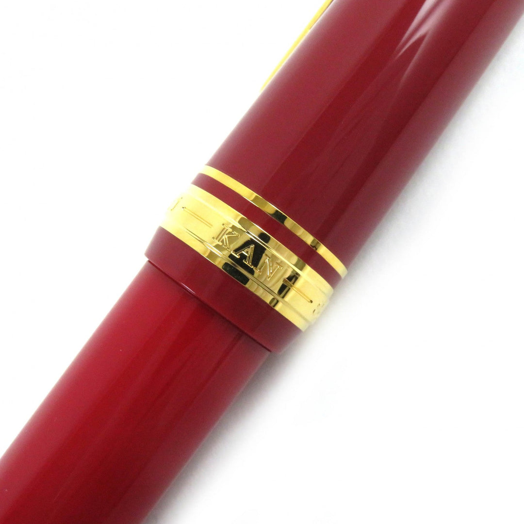 SAILOR fountain pen Body, PMMA resin, gold ion plating, nib: 14-year-old Red gold 60th Birthday Fountain Pen KAN mens Used Authentic