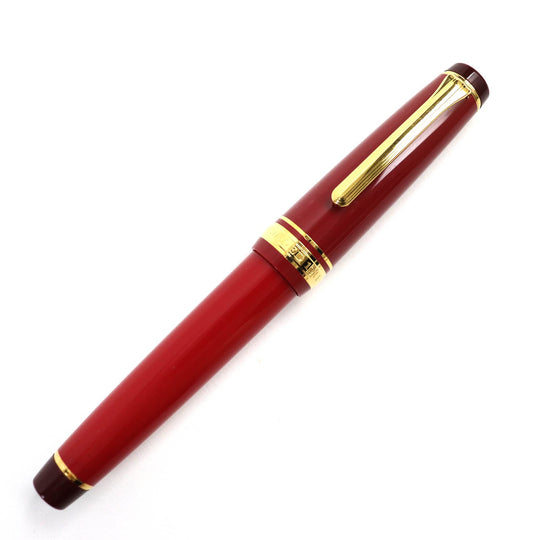 SAILOR fountain pen Body, PMMA resin, gold ion plating, nib: 14-year-old Red gold 60th Birthday Fountain Pen KAN mens Used Authentic