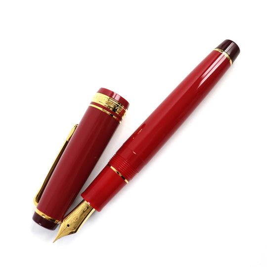SAILOR fountain pen Body, PMMA resin, gold ion plating, nib: 14-year-old Red gold 60th Birthday Fountain Pen KAN mens Used Authentic