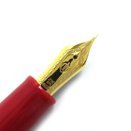 SAILOR fountain pen Body, PMMA resin, gold ion plating, nib: 14-year-old Red gold 60th Birthday Fountain Pen KAN mens Used Authentic