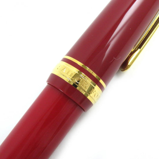 SAILOR fountain pen Body, PMMA resin, gold ion plating, nib: 14-year-old Red gold 60th Birthday Fountain Pen KAN mens Used Authentic