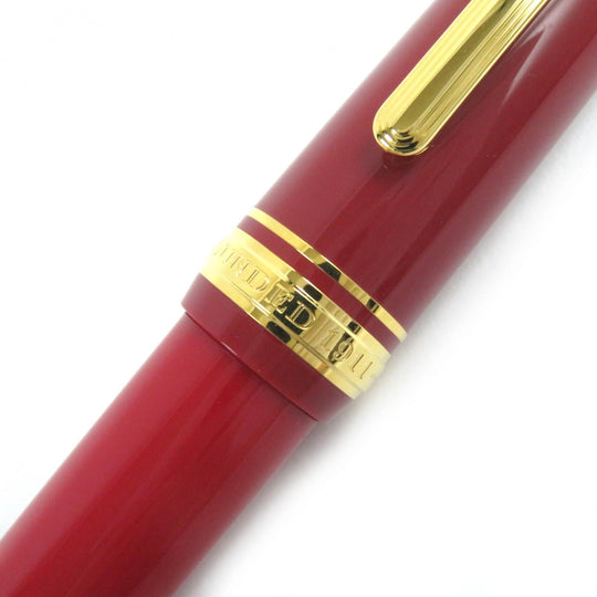 SAILOR fountain pen Body, PMMA resin, gold ion plating, nib: 14-year-old Red gold 60th Birthday Fountain Pen KAN mens Used Authentic