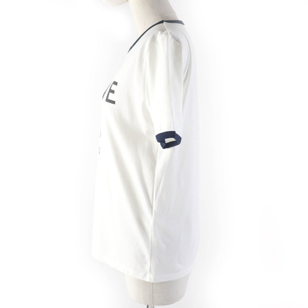 CELINE Short sleeve T-shirt 2X872671Q Main: 100% cotton White navy CELINE PARIS T-SHIRT IN COTTON JERSEY Women S Used Authentic