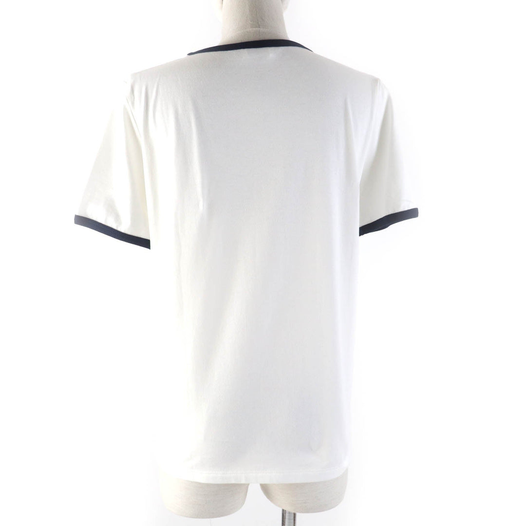 CELINE Short sleeve T-shirt 2X872671Q Main: 100% cotton White navy CELINE PARIS T-SHIRT IN COTTON JERSEY Women S Used Authentic