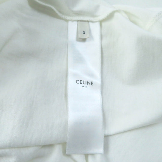 CELINE Short sleeve T-shirt 2X872671Q Main: 100% cotton White navy CELINE PARIS T-SHIRT IN COTTON JERSEY Women S Used Authentic