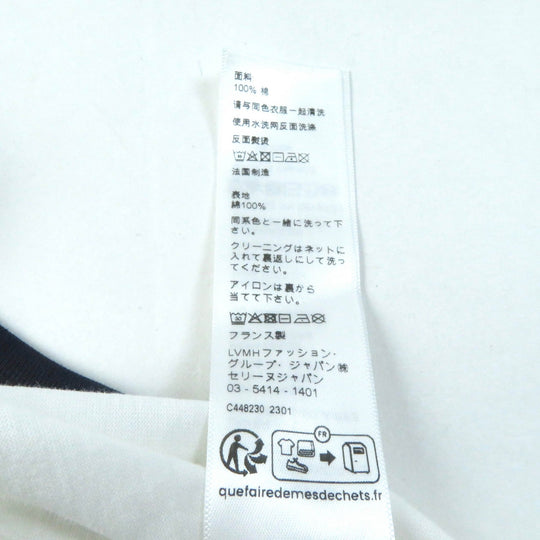 CELINE Short sleeve T-shirt 2X872671Q Main: 100% cotton White navy CELINE PARIS T-SHIRT IN COTTON JERSEY Women S Used Authentic
