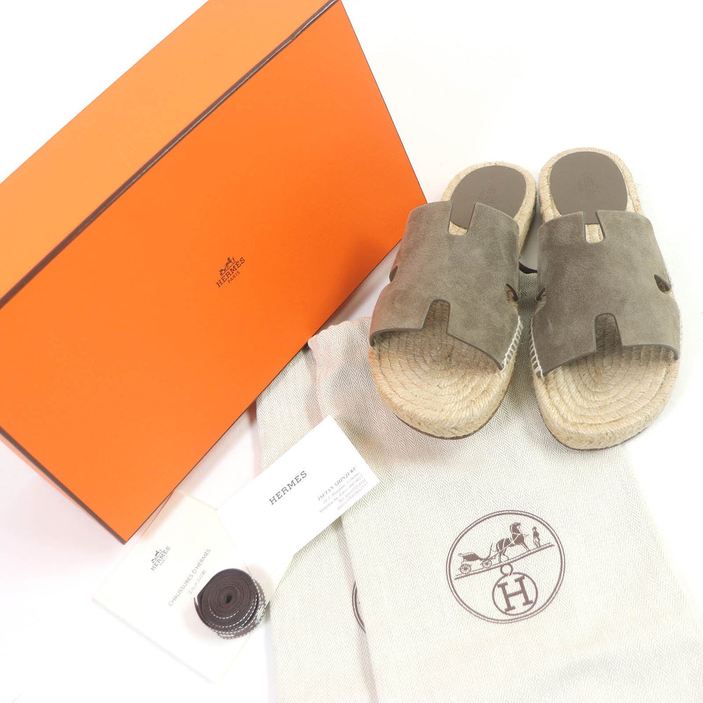 HERMES Sandals H231001ZH1J390 Main: Chevre Verois Etope Antigua mens 39 Used Authentic