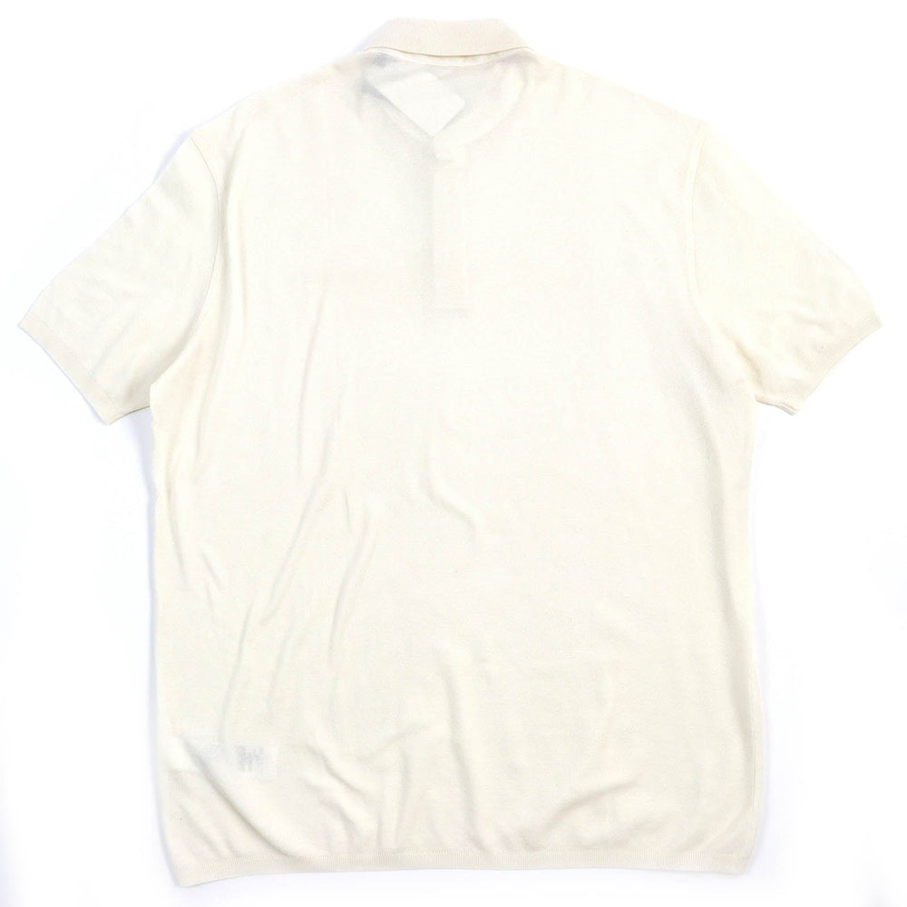 Ermenegildo Zegna Short sleeve polo shirt Main: 100% cotton Ivory mens 56 Used Authentic