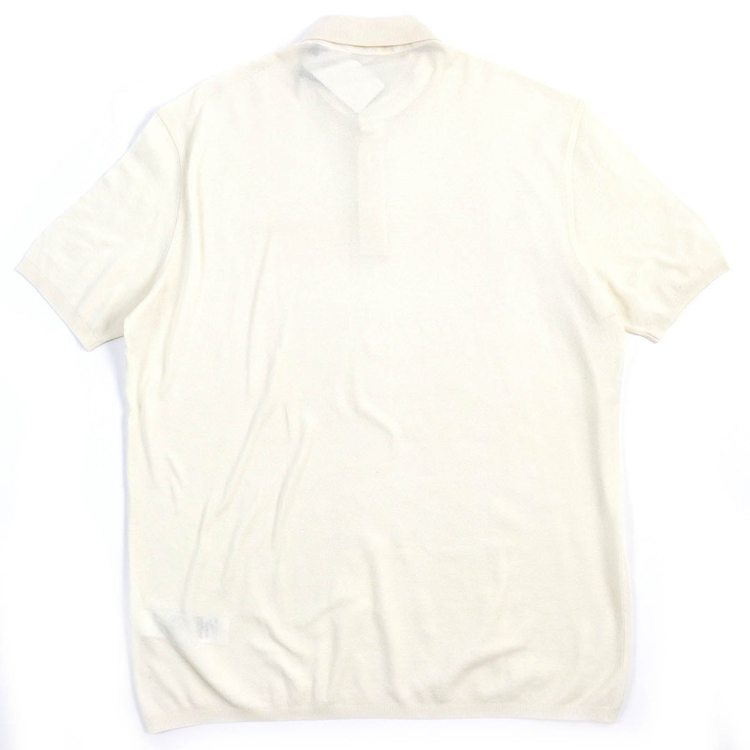 Ermenegildo Zegna Short sleeve polo shirt Main: 100% cotton Ivory mens 56 Used Authentic