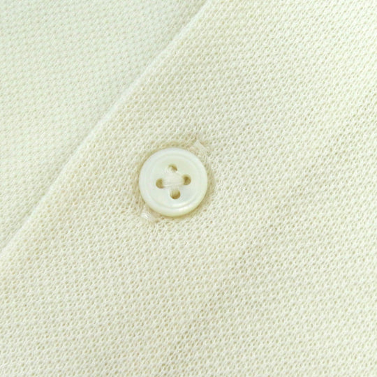 Ermenegildo Zegna Short sleeve polo shirt Main: 100% cotton Ivory mens 56 Used Authentic