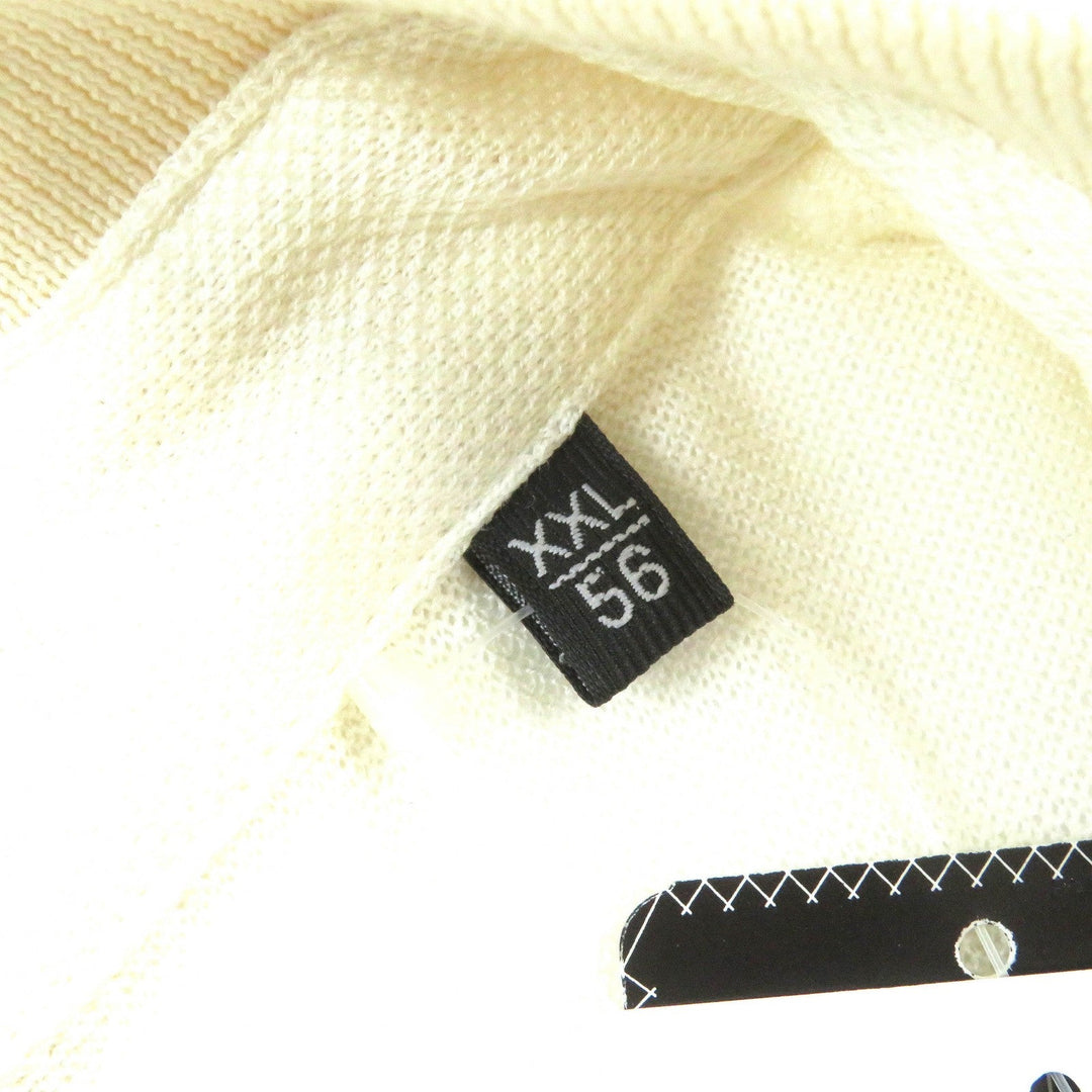 Ermenegildo Zegna Short sleeve polo shirt Main: 100% cotton Ivory mens 56 Used Authentic