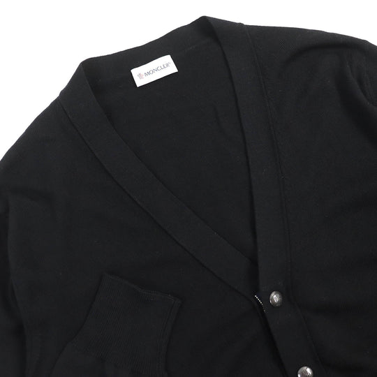 MONCLER cardigan Main: 100% wool black MAGLIONE TRICOT CARDIGAN mens M Used Authentic