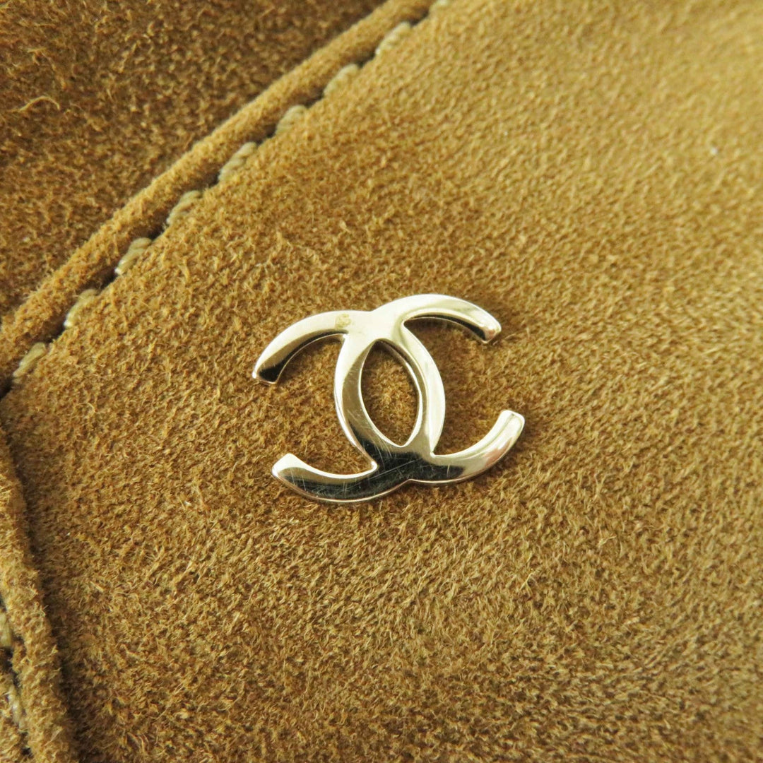 CHANEL short boots 18B G34113 Main: suede leather, Main: mouton Brown black Women 37 Used Authentic