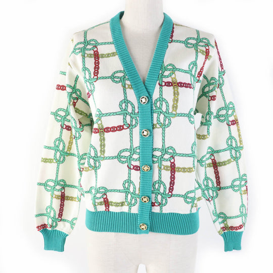 CELINE cardigan Main: 100% cotton multicolor Women 40 Used Authentic