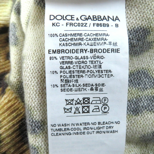 DOLCE&GABBANA cardigan Main: 100% cashmere, part: 80% glass, part: 10% polyester, part: 10% silk Brown type Women 36 Used Authentic