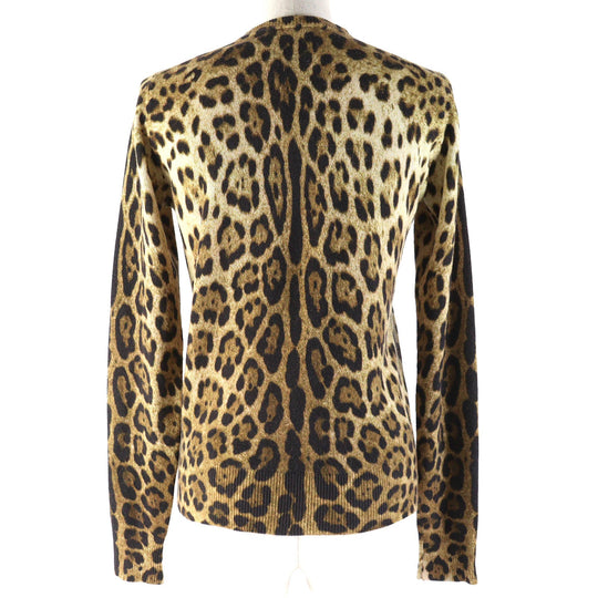 DOLCE&GABBANA cardigan Main: 100% cashmere, part: 80% glass, part: 10% polyester, part: 10% silk Brown type Women 36 Used Authentic