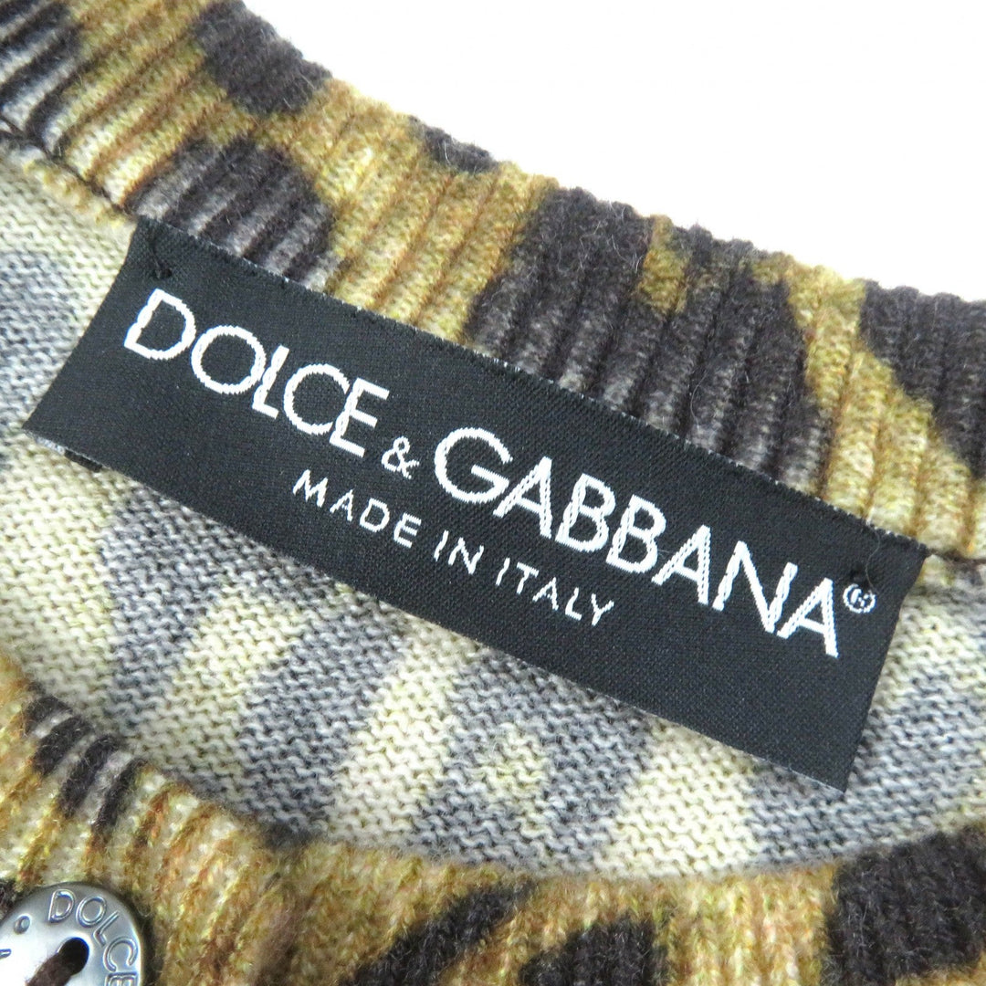 DOLCE&GABBANA cardigan Main: 100% cashmere, part: 80% glass, part: 10% polyester, part: 10% silk Brown type Women 36 Used Authentic