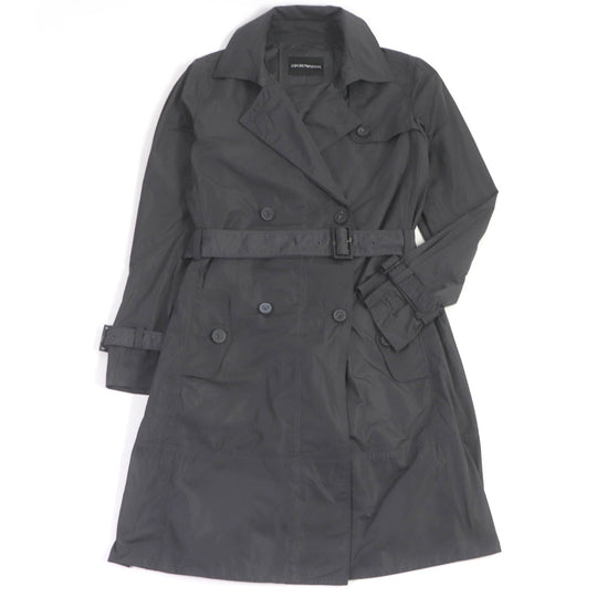 EMPORIO ARMANI trench coat Main: 100% polyester charcoal mens 44 Used Authentic