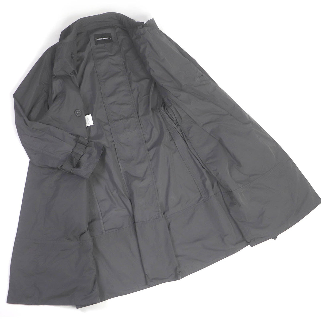 EMPORIO ARMANI trench coat Main: 100% polyester charcoal mens 44 Used Authentic