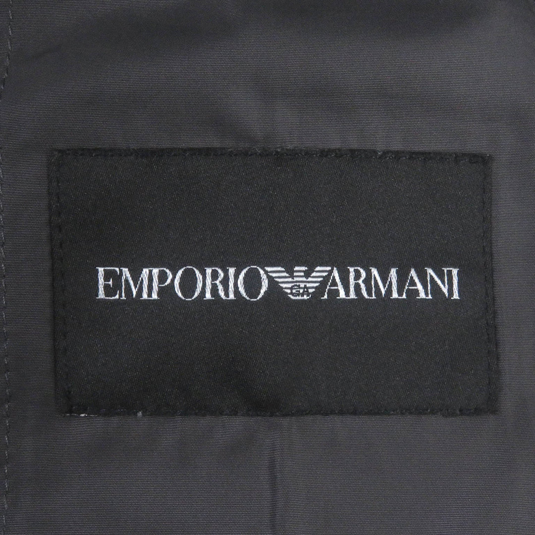 EMPORIO ARMANI trench coat Main: 100% polyester charcoal mens 44 Used Authentic