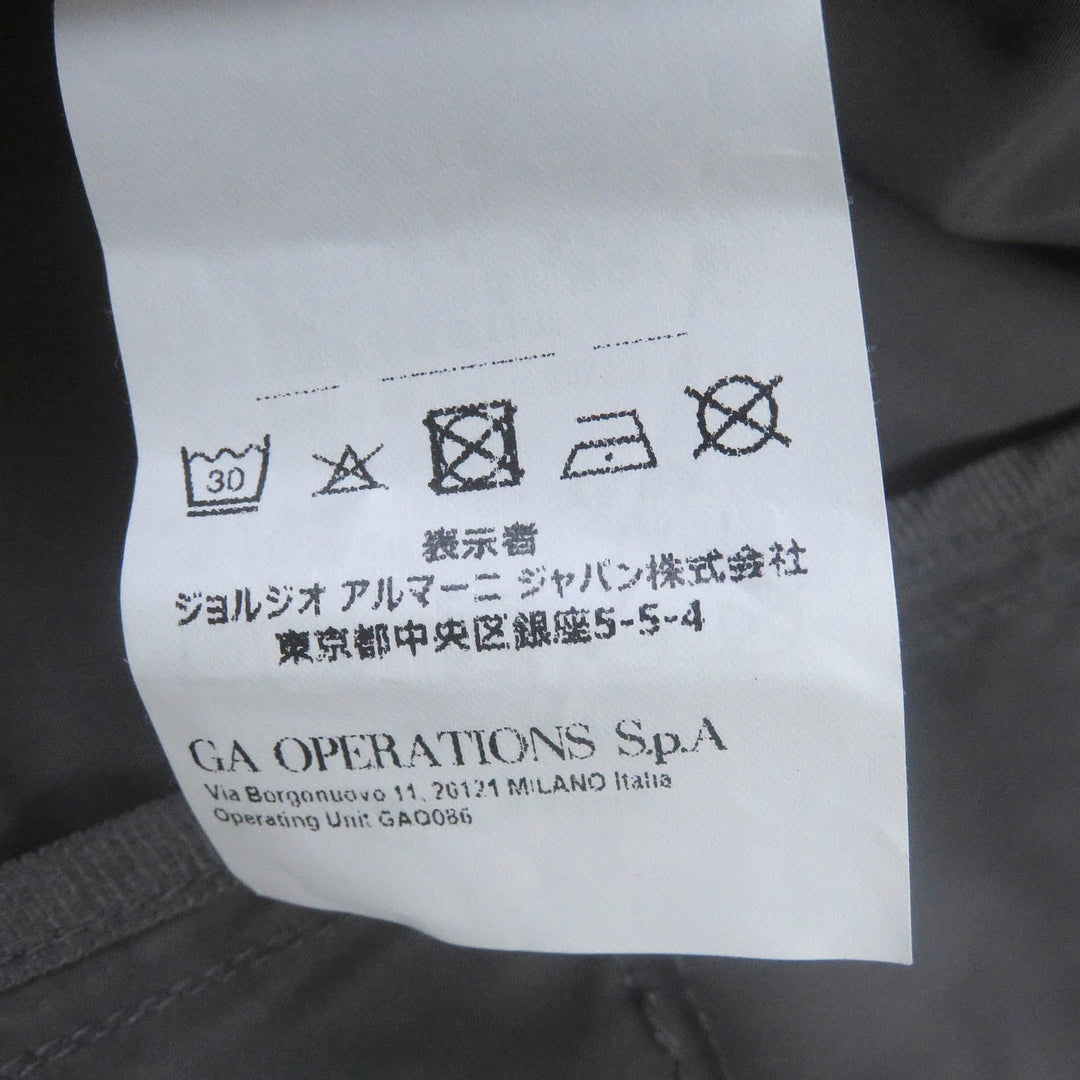 EMPORIO ARMANI trench coat Main: 100% polyester charcoal mens 44 Used Authentic