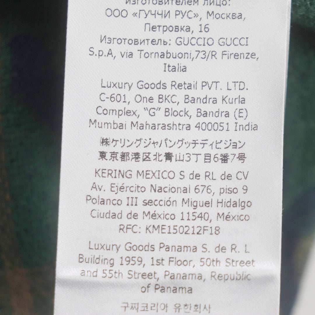 GUCCI Blouson 709636 XDB39 cotton blue Padded jacket Corduroy collar, GG check pattern on the back 48