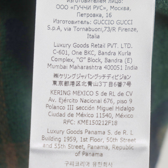 GUCCI Blouson 709636 XDB39 cotton blue Padded jacket Corduroy collar, GG check pattern on the back 48