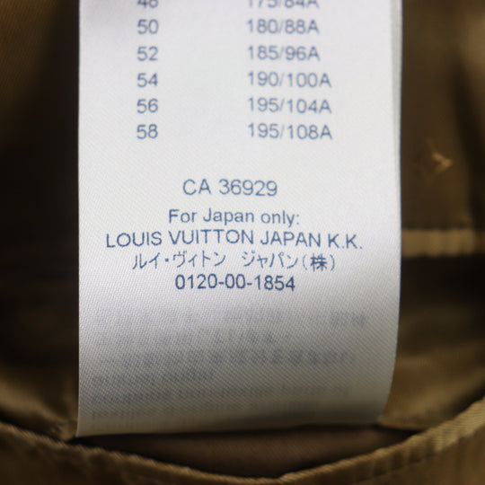 LOUIS VUITTON coat HGC70E Outer: 60% wool, Outer: 40% polyester, Lining: 82% cupra, Lining: 18% cotton Brown Plain Rainbow Poppy Dorothy mens 44 Used Authentic