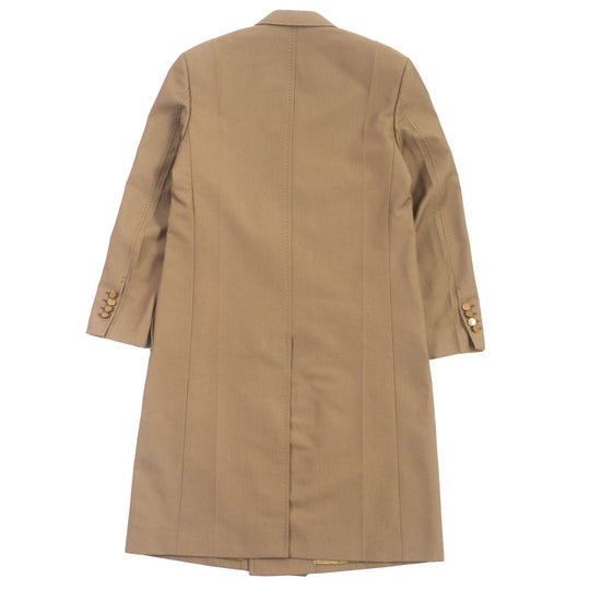 LOUIS VUITTON coat HGC70E Outer: 60% wool, Outer: 40% polyester, Lining: 82% cupra, Lining: 18% cotton Brown Plain Rainbow Poppy Dorothy mens 44 Used Authentic