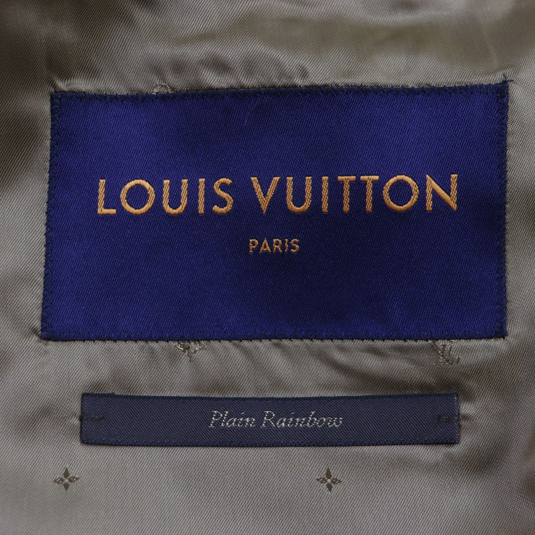 LOUIS VUITTON coat HGC70E Outer: 60% wool, Outer: 40% polyester, Lining: 82% cupra, Lining: 18% cotton Brown Plain Rainbow Poppy Dorothy mens 44 Used Authentic