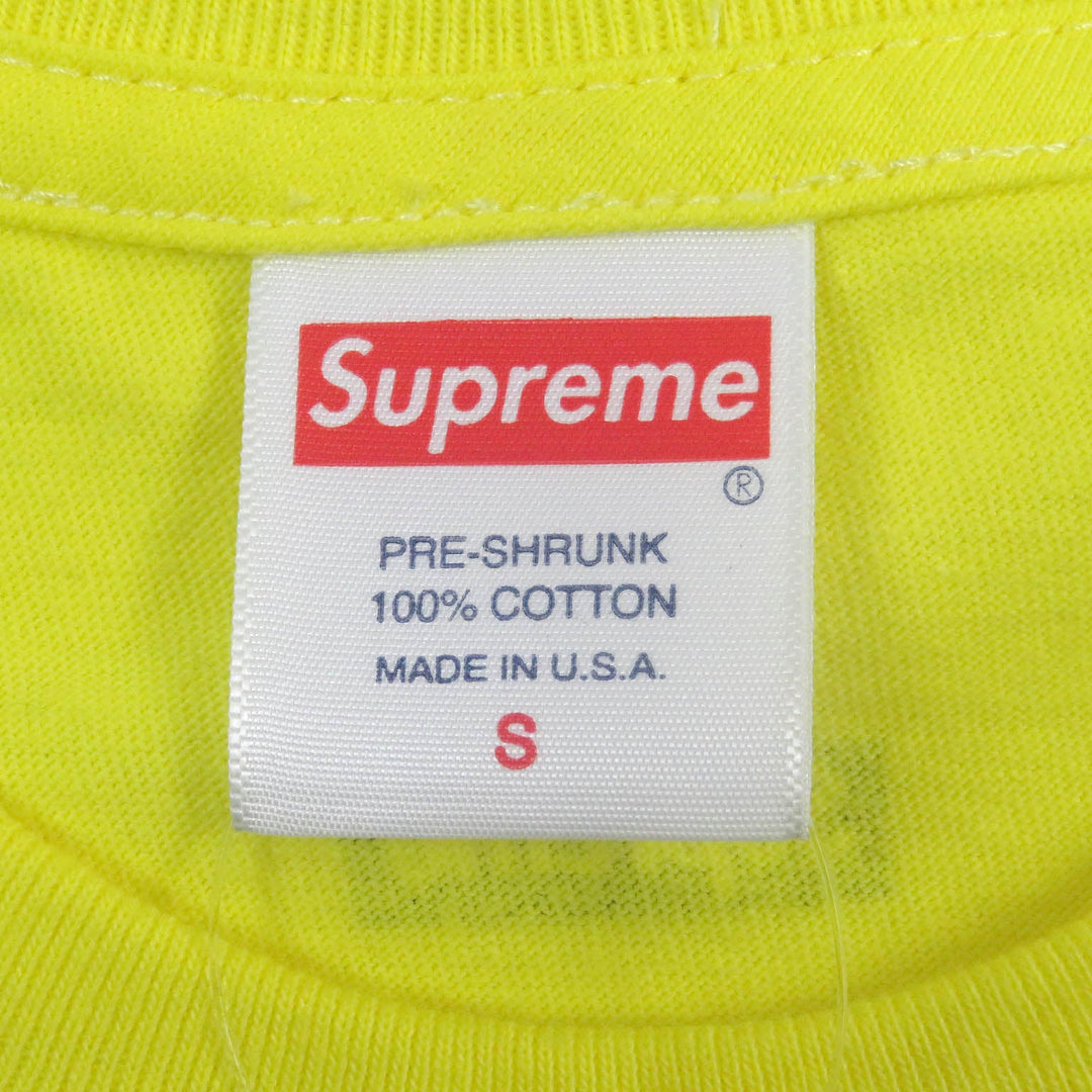 Supreme Short sleeve T-shirt Main: 100% cotton yellow mens S Used Authentic