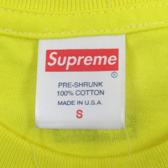 Supreme Short sleeve T-shirt Main: 100% cotton yellow mens S Used Authentic