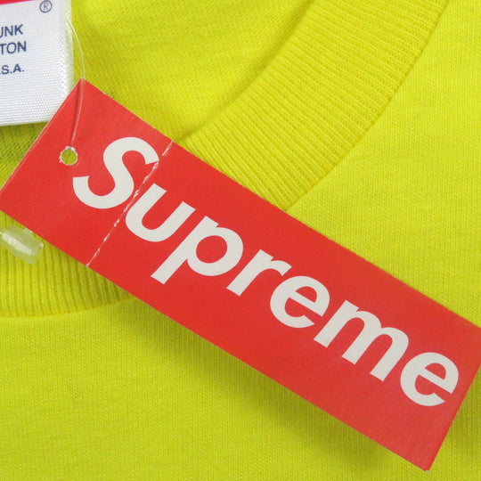 Supreme Short sleeve T-shirt Main: 100% cotton yellow mens S Used Authentic
