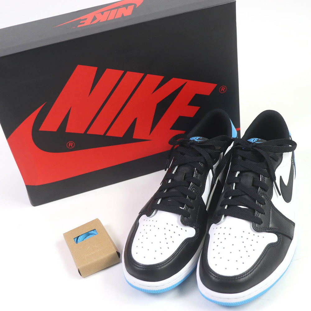 NIKE Low cut sneakers CZ0790-104 Main: Leather University Blue/Black/White AIR JORDAN 1 RETRO LOW OG mens 45 Used Authentic